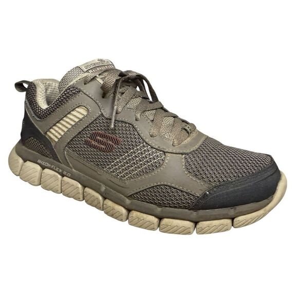 Skechers Skech Flex 2.0 Men’s 7 Athletic Shoes Gray Running Casual Comfort - Picture 2 of 9